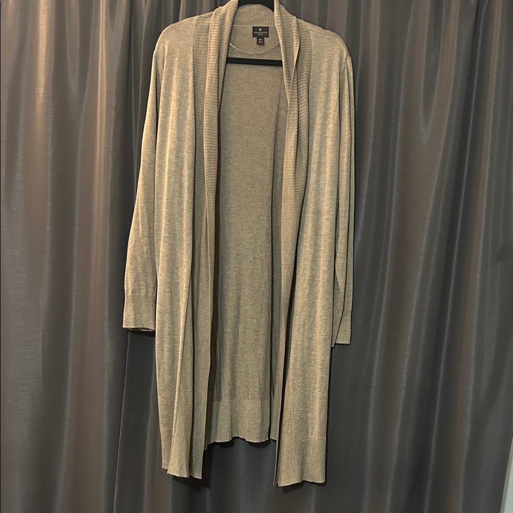 Worthington Gray Open Front Cardigan